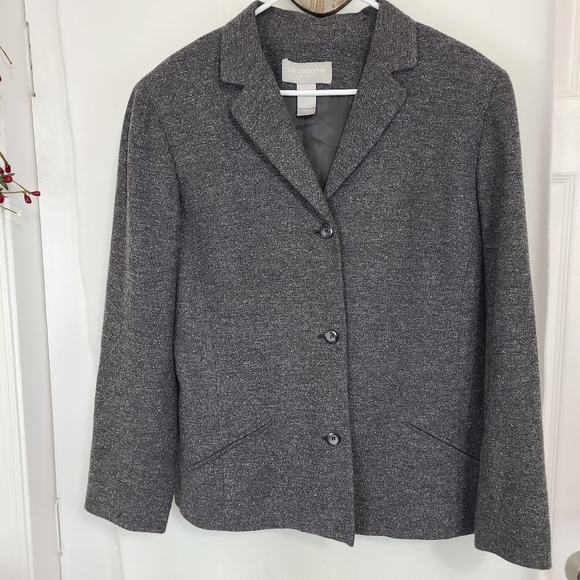 Liz Claiborne Collection Woman's Blazer, Size 16 Color: Grey - Picture 6 of 14